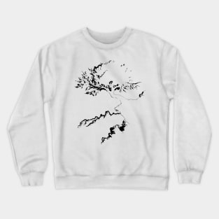 Moon Tree Black Crewneck Sweatshirt